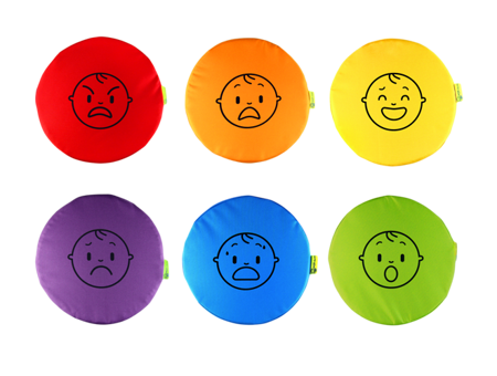 Poduszki edukacyjne zestaw Emocje 6szt Kodura