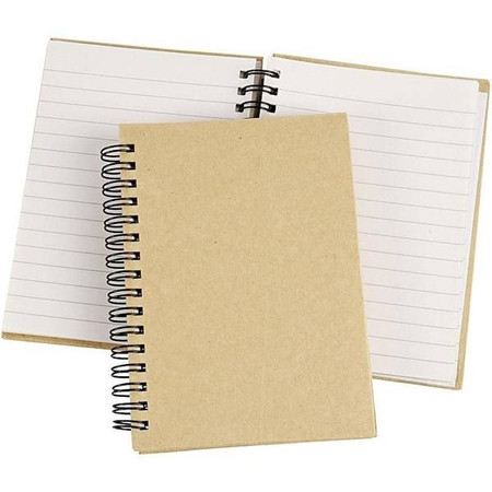 Zeszyt A6 na sprężynie, papier-mache