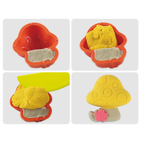 WOOPIE Piasek Kinetyczny 0,8 kg Zestaw w Koszyku z Foremkami +  /