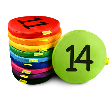 Poduszki animacyjne Ekoskóra zestaw 10szt Liczby 11-20