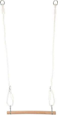 Drewniana huśtawka deska, drążek i koła gimnastyczne 3w1 11908-Small Foot, zabawy w plenerze