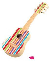 Tęczowa drewniana gitara 6-strunowa