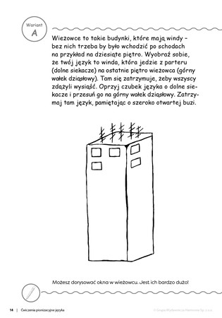 Ćwiczenia pionizacyjne języka do terapii infantylnego sposobu połykania