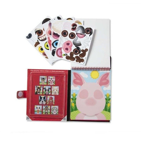 Książeczka z naklejkami wielokrotnego użytku Miny na twarzy Farma Melissa & Doug