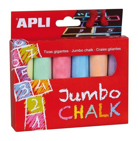 Kreda chodnikowa Jumbo KOLOROWA Apli Kids - 6 kolorów