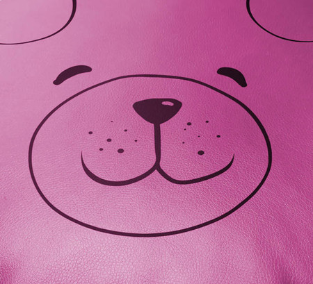 Puf okrągły MIŚ poduszka ekoskóra 1 szt.