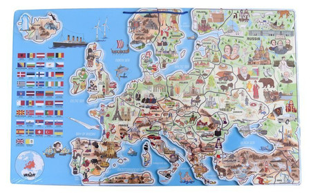 Magnetyczna mapa Europy 77x47cm