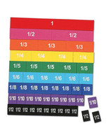 Learning Resources | Kolorowe ułamki - prostokąty z pianki magnetycznej LERLER0611