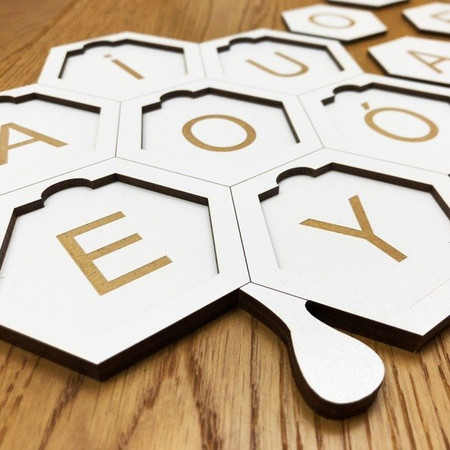 Samogłoski - Plaster Miodu - nauka czytania metodą krakowską