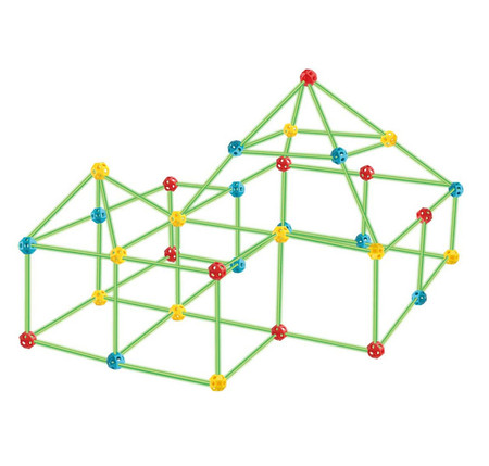WOOPIE Duże Patyczki Konstrukcyjne Namiot Słomki Rurki Świecące w Ciemności 128 el.