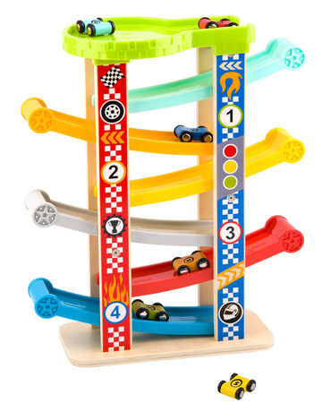 TOOKY TOY Kolorowa  Zjeżdżalnia Tor Dla Samochodów