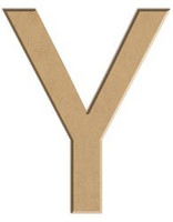 Litera płaska Y z MDF H: 40 cm