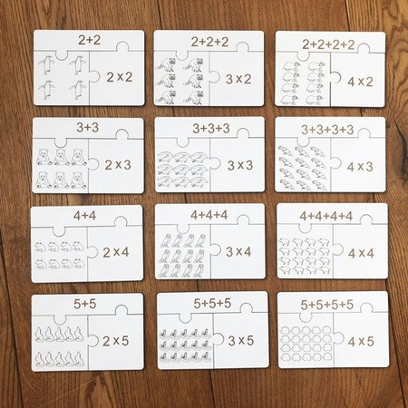 Puzzle Matematyczne - Mnożenie i Dodawanie