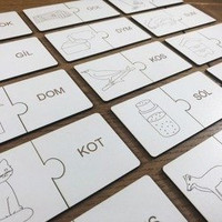 Puzzle wyrazowe do nauki czytania Cz.5