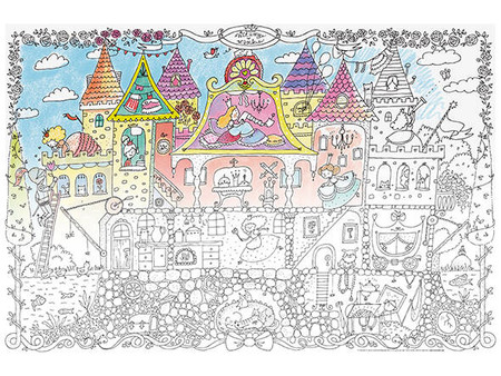 Kolorowanka podłogowa XXL - Zamek Księżniczek 4l+ MONUMI