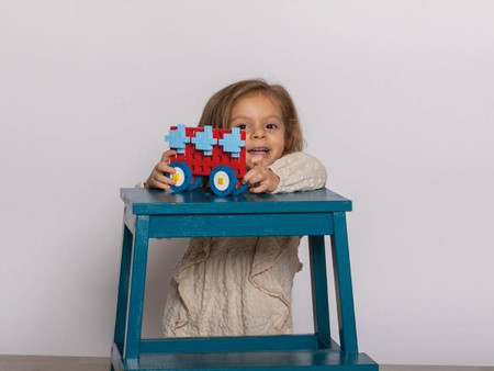 Plus-Plus Midi Basic - Make & GO! - 70 szt. Auto z przyczepą