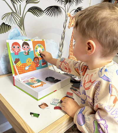 TOOKY TOY Drewniana układanka magnetyczna Mój dzień Moja rutyna