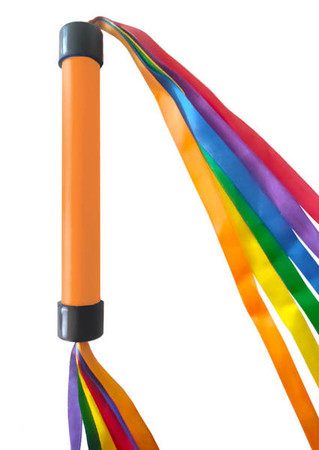 Różdżka gimnastyczna ze wstążkami dwustronna 1 szt.