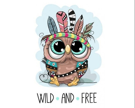 Diamentowa Mozaika 19x27cm Sowa