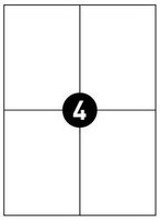 Etykiety 105x148 mm 4 szt/arkusz Igepa