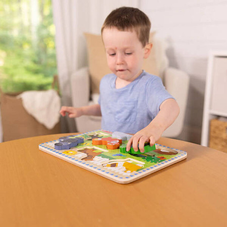 Drewniana układanka z figurkami zwierząt Melissa & Doug 13724