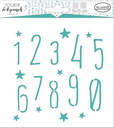 Szablon 15x15 cm Cyfry