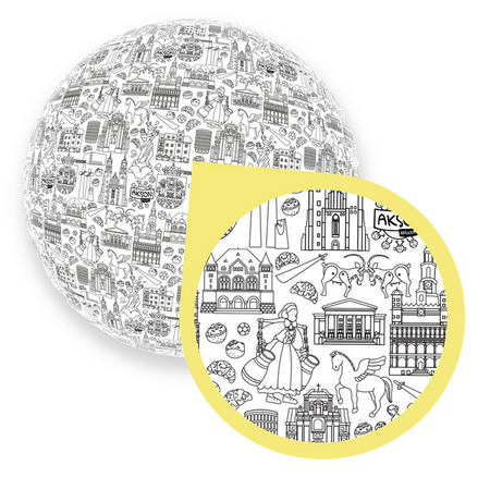 Piłka Balonowa do kolorowania XXL 85 cm POZNAŃ