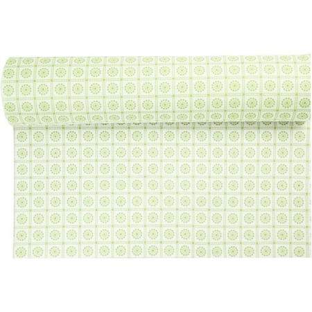 Filc w rolce W: 45 cm L: 5m Zielone Kwiatki