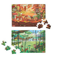 Dwustronne puzzle podłogowe Let’s Explore szukaj i znajdź 48 el. Melissa & Doug 30833
