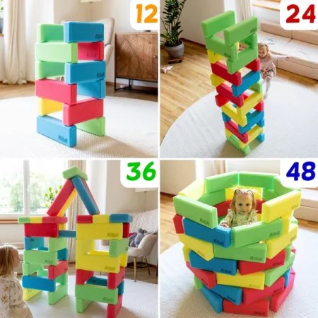 Piankowe klocki konstrukcyjne Compact Riwi