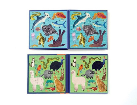 Mudpuppy Puzzle magnetyczne Zwierzęta lądowe i wodne 4+