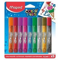 Brokaty w kleju Colorpeps 9 kolorów x 10,5 ml