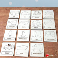 Układanka tematyczna do nauki angielskiego - Means of transport