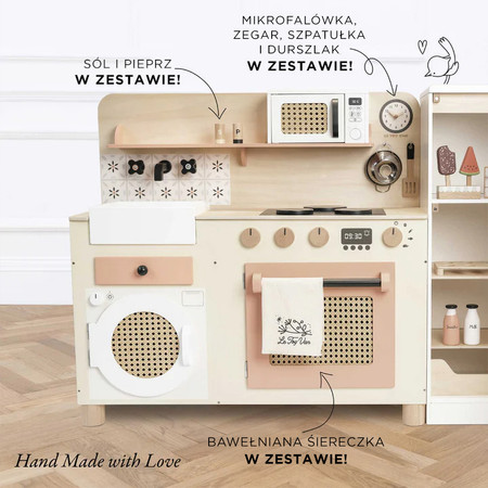 Duża drewniana kuchnia dla dzieci, zabawkowa kuchenka, gotowanie Le Toy Van