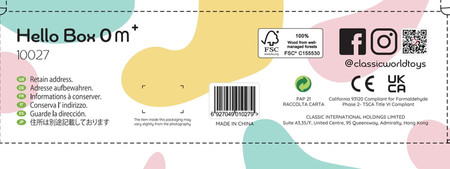 CLASSIC WORLD Pastelowy Zestaw dla Niemowląt Box Pierwsze Zabawki od 0 do 6 miesiąca