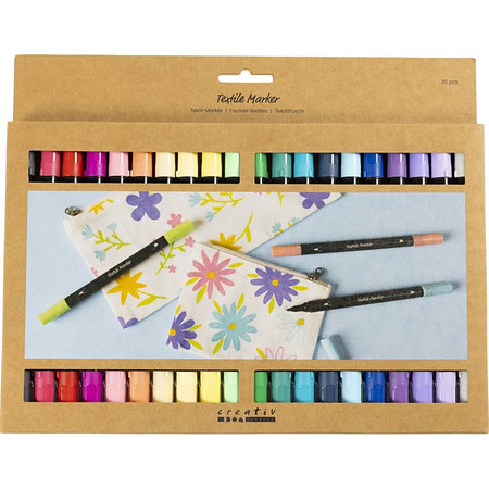 Markery do tkanin kol. uzupełn. 20 szt.
