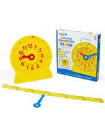 Learning Resources | Duży zegar edukacyjny z rozkładaną linią czasu LER92382