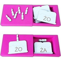 Układanka Dopasowywanie sylab z Ż - Tort i świeczka