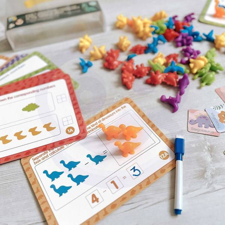 WOOPIE Zestaw Edukacyjny Nauka Liczenia Sortowanie Dinozaury 95 el.