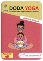 Karty Doda Yoga The Purple Cow - Joga karty z pozycjami Rodzice i Dzieci EN