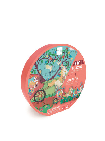 Scratch, Puzzle 2w1 - 2D i 3D scenografia Księżniczka