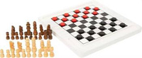 2 w 1 szachy i warcaby na drewnianej planszy 11395-Small Foot, gry dla dzieci