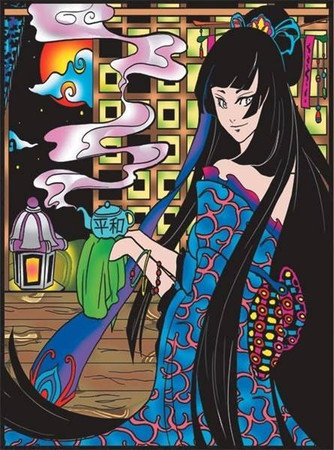 Kolorowanka Welwetowa 47x35 Ceremonia Herbaty