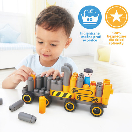 Klocki konstrukcyjne, Plac budowy, 43 el., 2+, PolyM