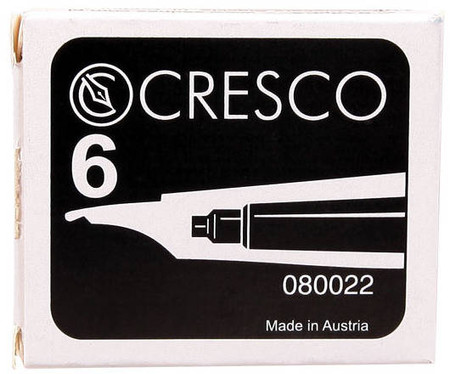 Naboje atramentowe czarne 6 szt., Cresco