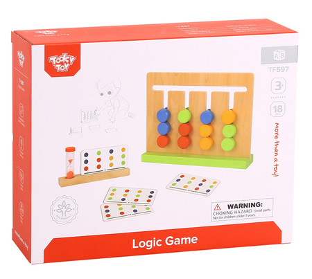 TOOKY TOY Gra Logiczna Układanka na Czas Kolory 30 Wzorów 18 el.