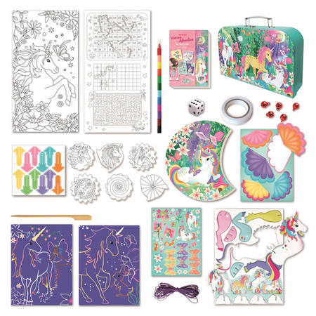 Box Candiy, zestaw kreatywny XL Walizka Jednorożce
