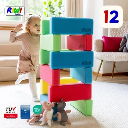 Piankowe klocki konstrukcyjne Compact Riwi