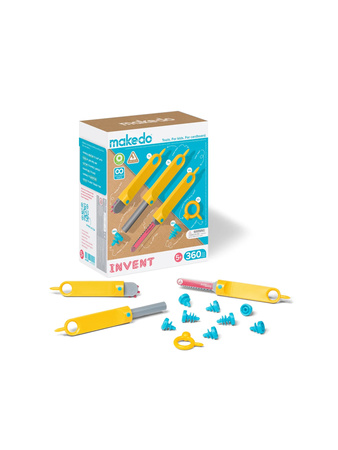 Zestaw narzędzi do konstruowania DIY Makedo - Invent 360 el.