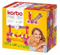 Klocki Korbo - zestaw Pink 110 elementów